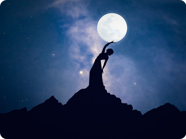 Screenshot 2025 09 29 at 22 21 15 People silhouette touching the moon Free Photo