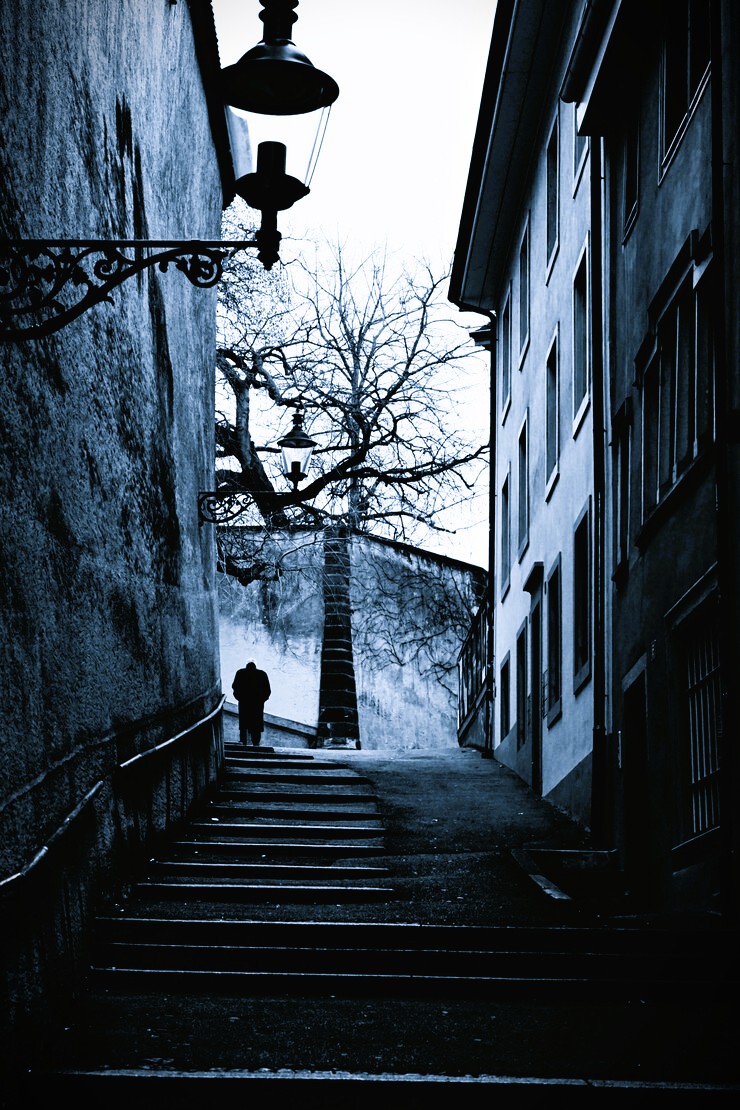 vertical grayscale shot staircase two buildings leading upwards 181624 59653